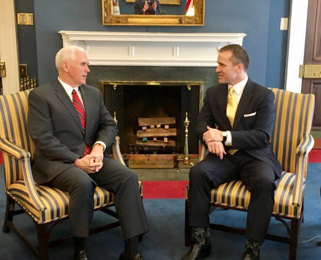 Vice President Mike Pence and Missouri Governor Eric Greitens